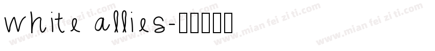 white allies字体转换